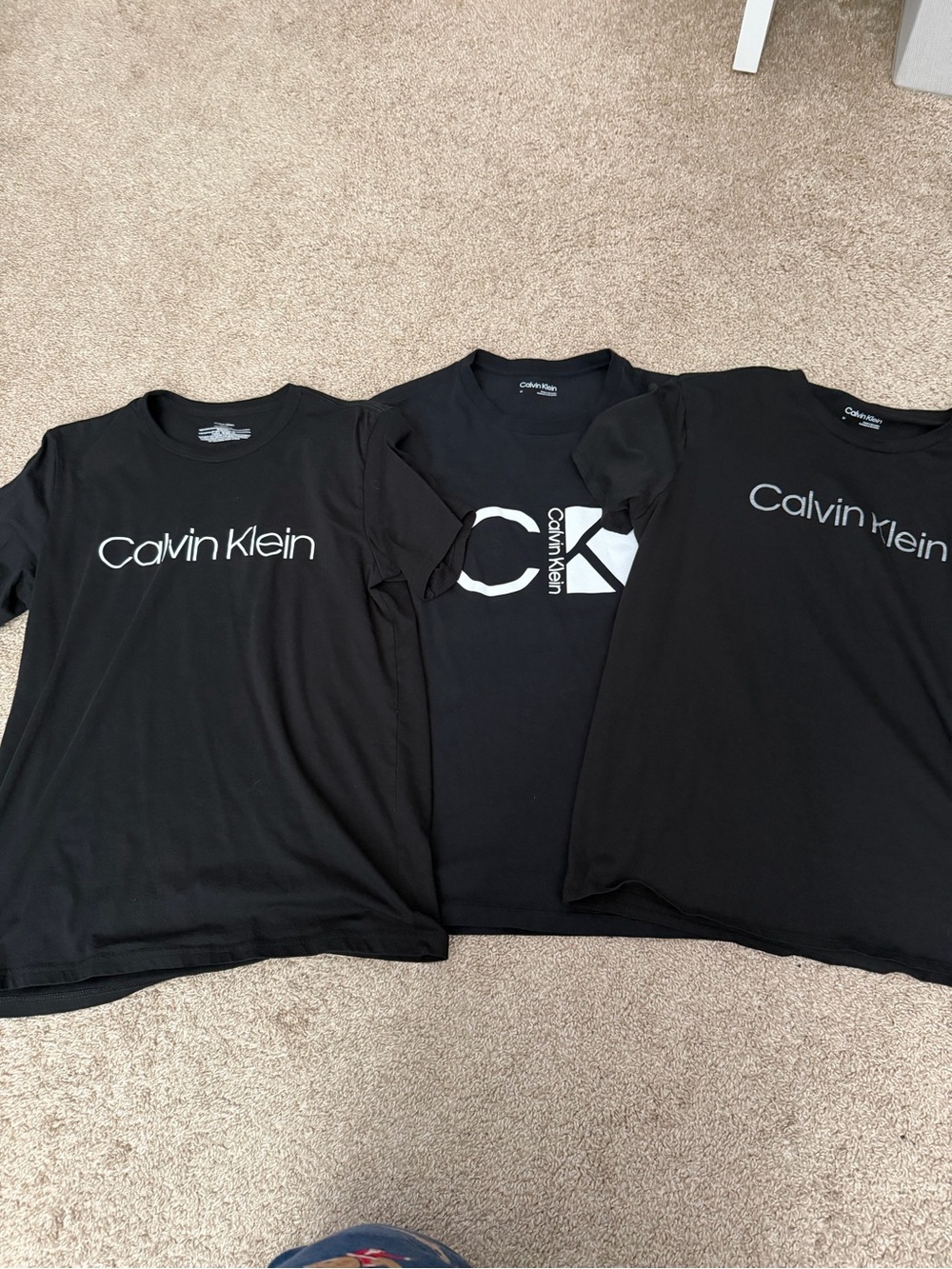 Calvin Klein Black Tee Set with White Logos